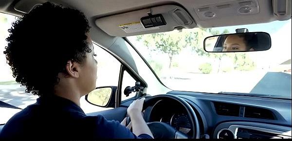  BlackValleyGirls - Ebony Queen Eats Driving Instructors Dick